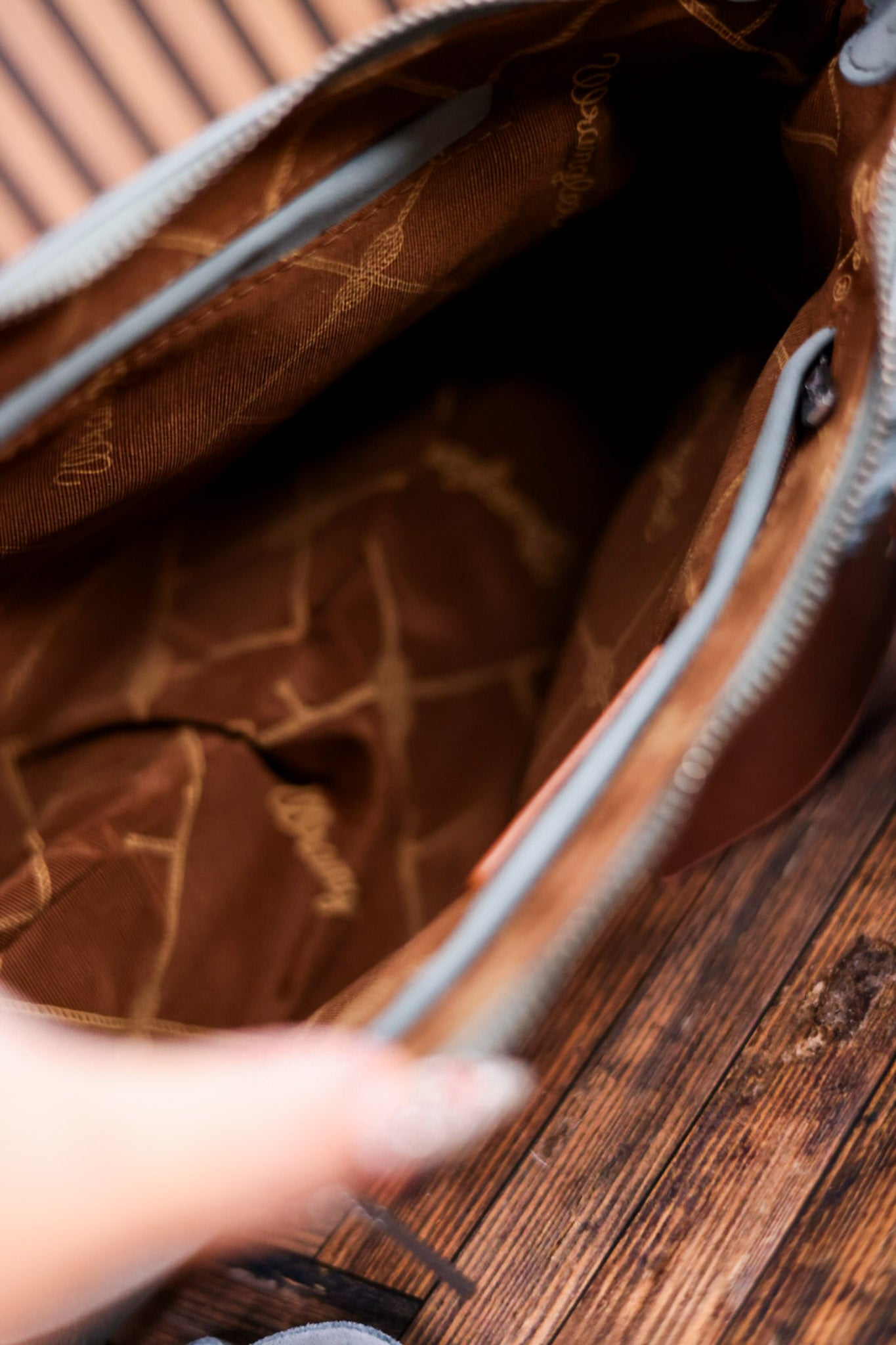 Blue Faux Leather Wrangler Belt Buckle Fringe Purse