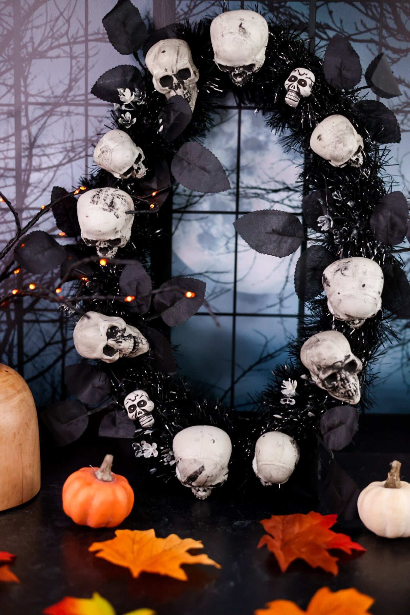 Halloween Skull Wreath