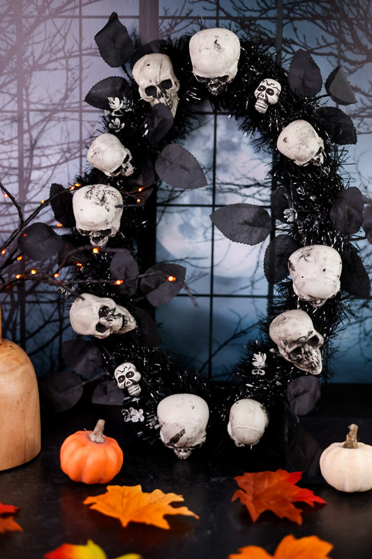 Halloween Skull Wreath
