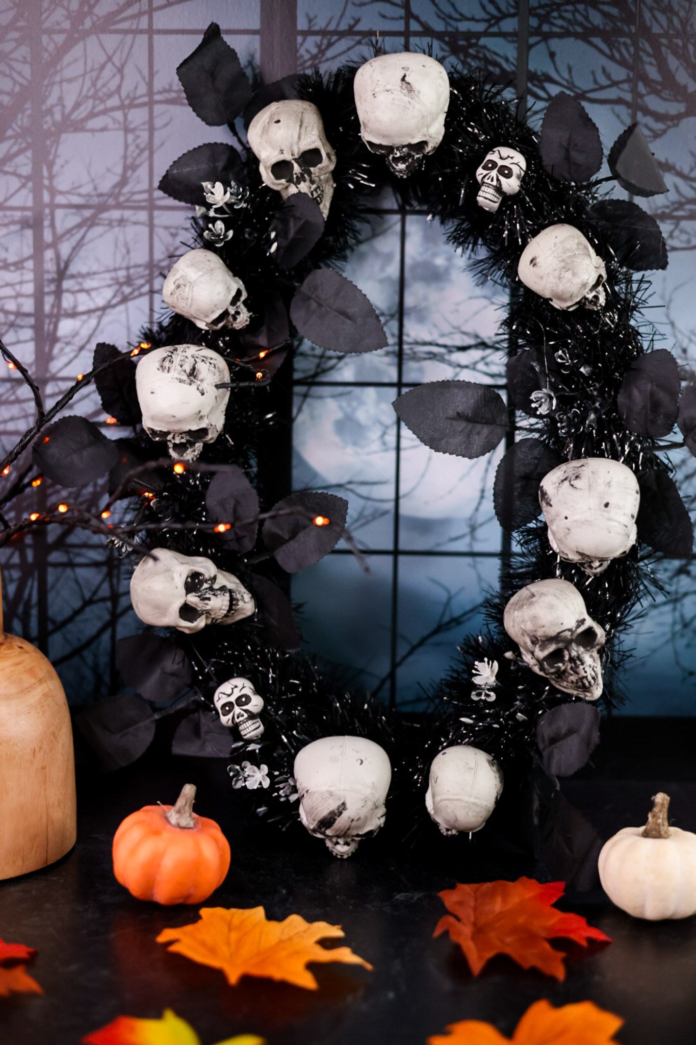 Halloween Skull Wreath