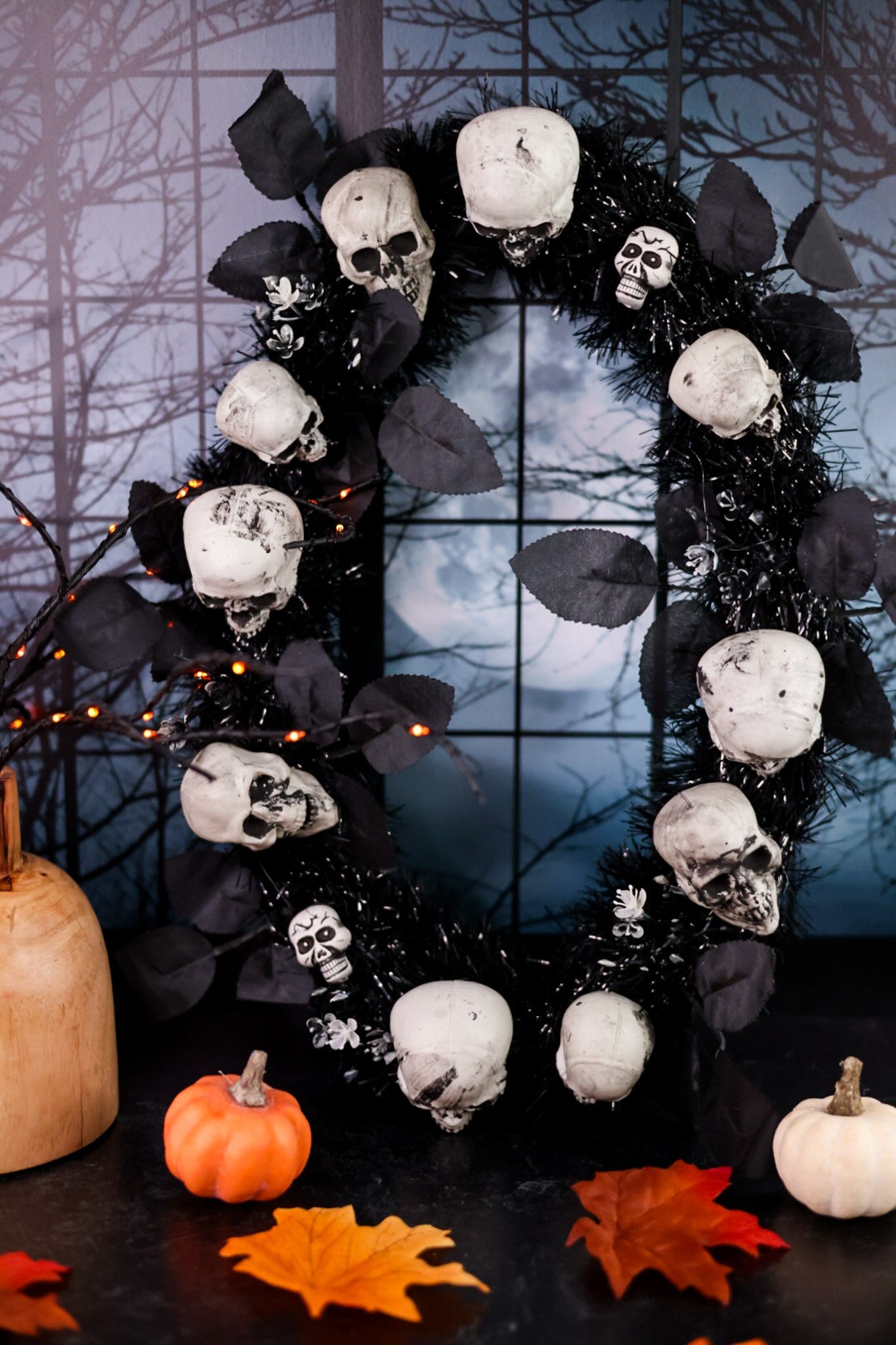 Halloween Skull Wreath