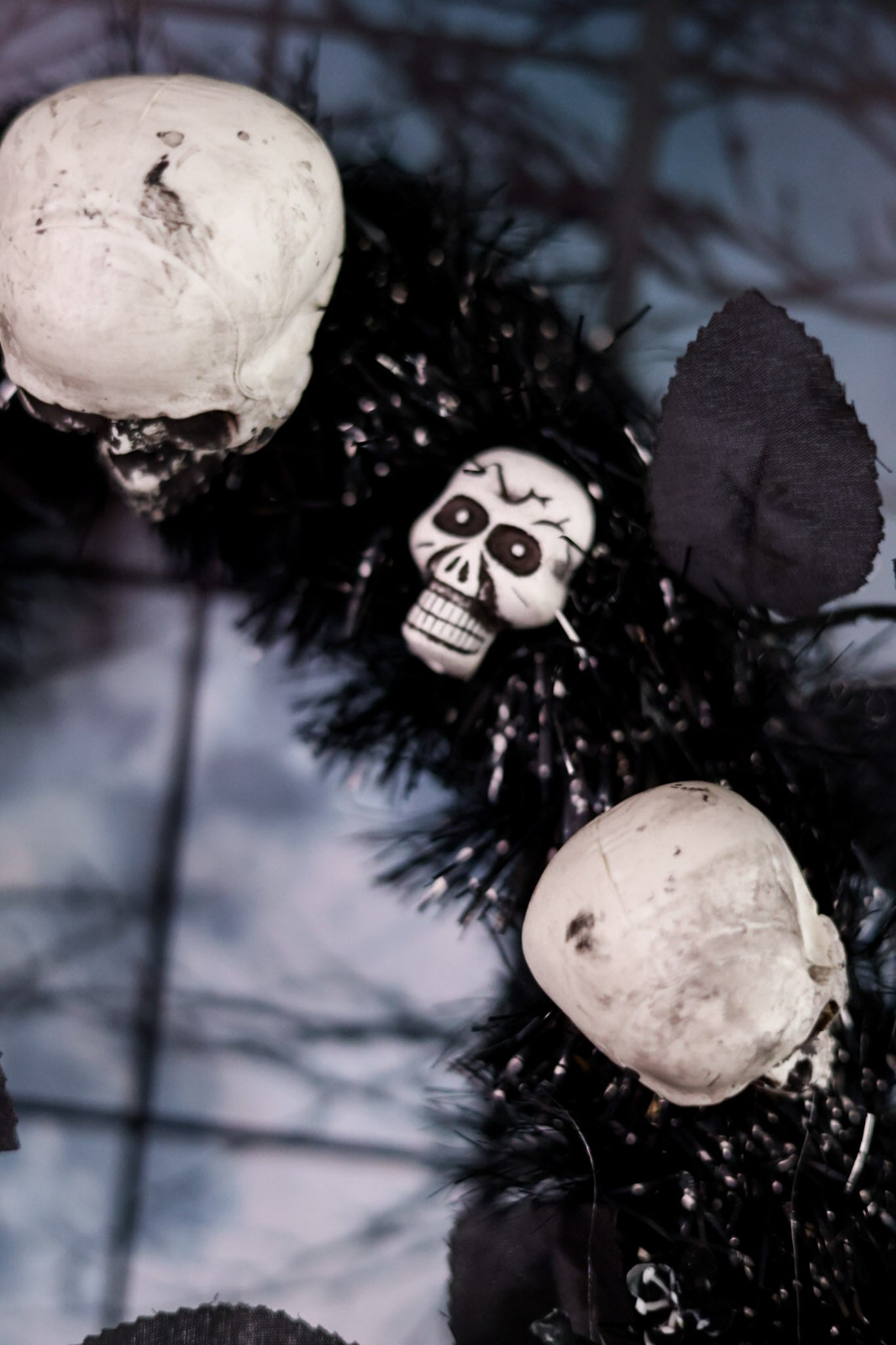 Halloween Skull Wreath