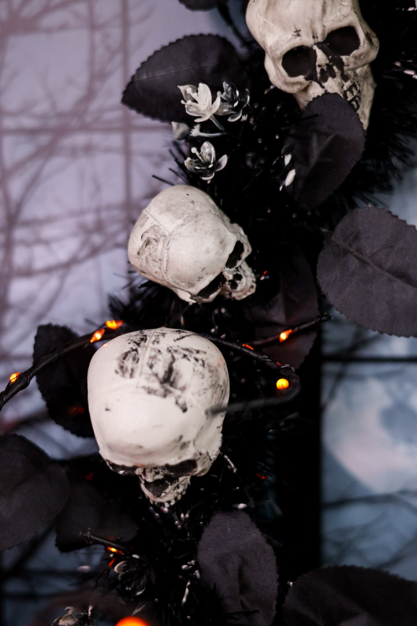 Halloween Skull Wreath