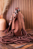 Coffee Brown Faux Leather Wrangler Belt Buckle Fringe Purse