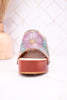 Hand Painted Floral Leather Platform Sandals