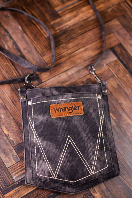 Black Wrangler Pocket Style Crossbody Bag