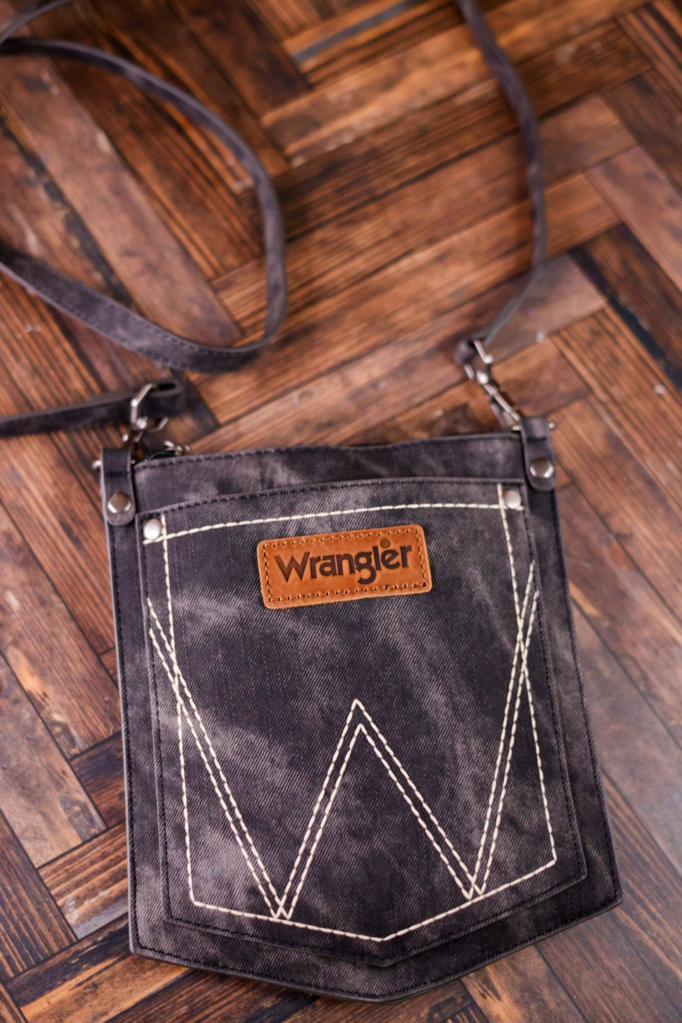 Black Wrangler Pocket Style Crossbody Bag