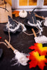 Fabric Rustic Witch Hat And Broom Garland