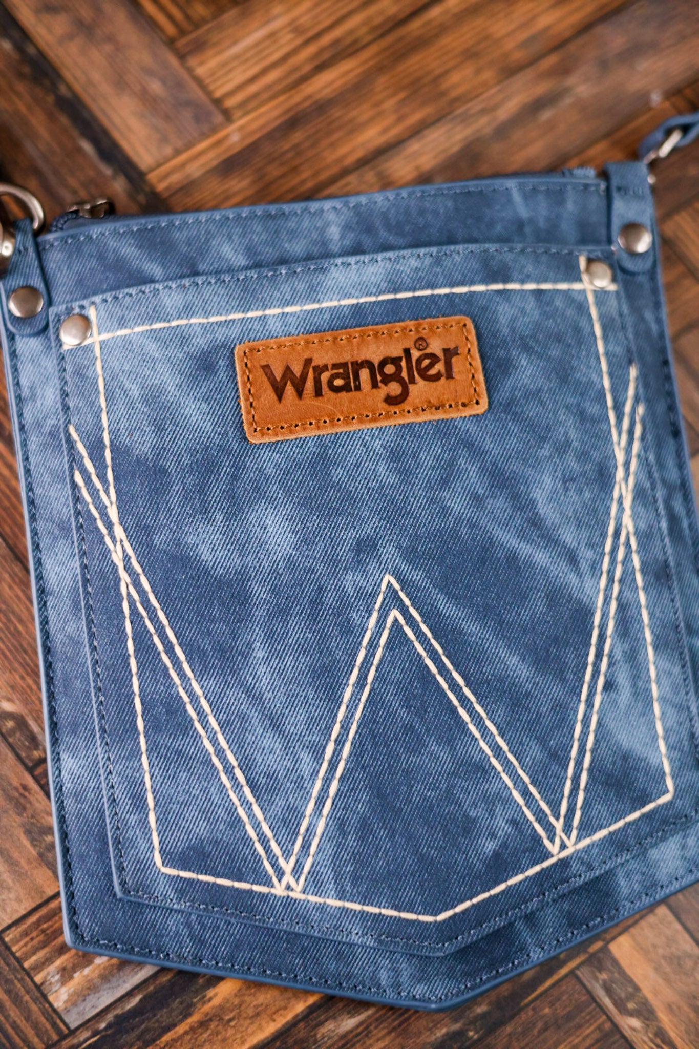 Denim Blue Wrangler Pocket Crossbody Bag