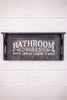 Engraved Wood Bathroom Shelf W/ Hooks