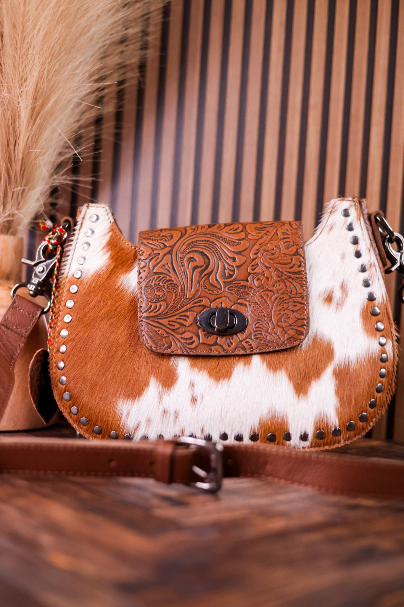 Highland Ridge Leather & Hairon Hide Bag