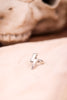 White Stone Lightning Bolt Adjustable Ring