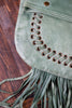 Mianda Green Fringe Shoulder Bag