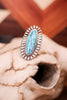Oversized Turquoise Oval Stone Western Ring