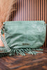 Mianda Green Fringe Shoulder Bag