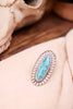 Oversized Turquoise Oval Stone Western Ring