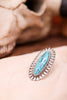 Oversized Turquoise Oval Stone Western Ring