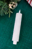 8" Frosted Snowflake White LED Taper Candle