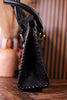 Midnight Grace Onyx Hand Tooled Leather Purse