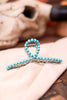 Blue Stone Studded Claw Style Hair Clip