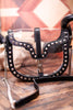 Clear and Black Studded Crossbody Bag