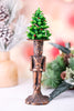 Christmas Tree With Candy Cane & Holly Wax Candles (Set Of Two)