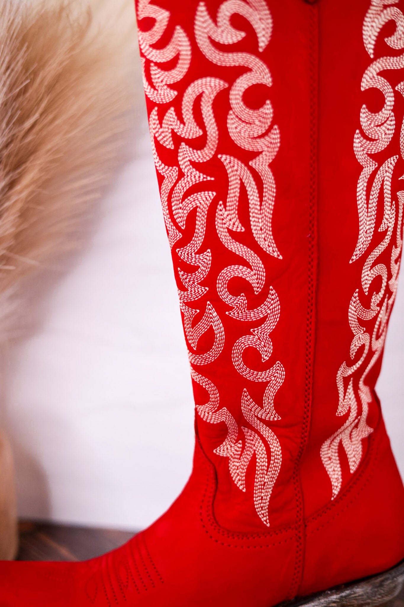 Liberty Black Aretha Red Wide Calf Boots