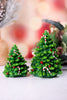 Christmas Tree With Candy Cane & Holly Wax Candles (Set Of Two)
