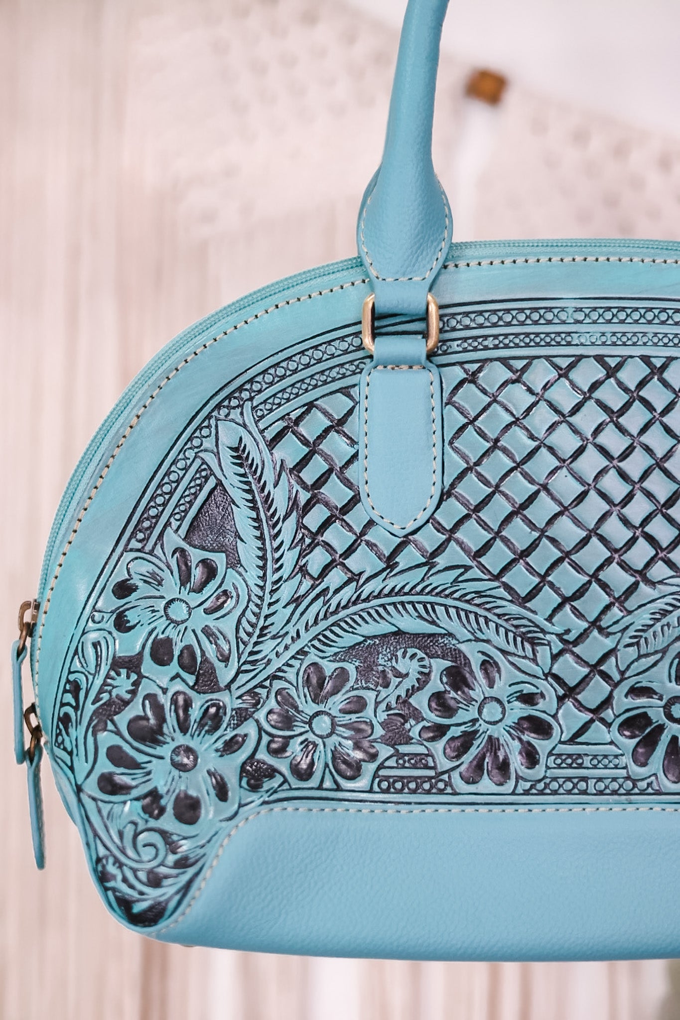 Peonie Creek Hand Tooled Bag