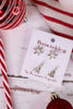 Set of 2 Snowflake & Colorful Christmas Tree Earrings