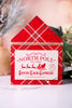 Plaid House Shaped Wooden Block Signs (4 Styles)