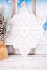 Metal White & Silver LED Snowflake Sign