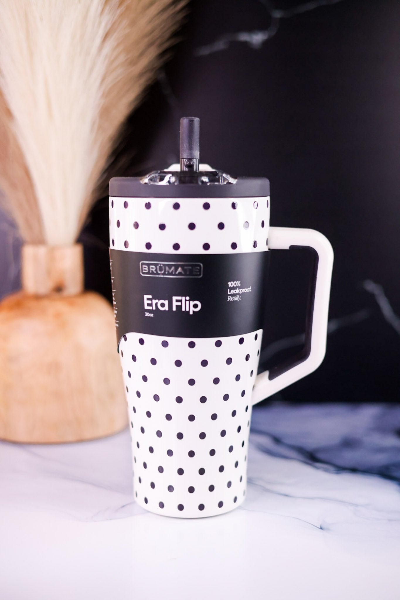 Brumate Polka Pearl 30oz Era Flip Tumbler