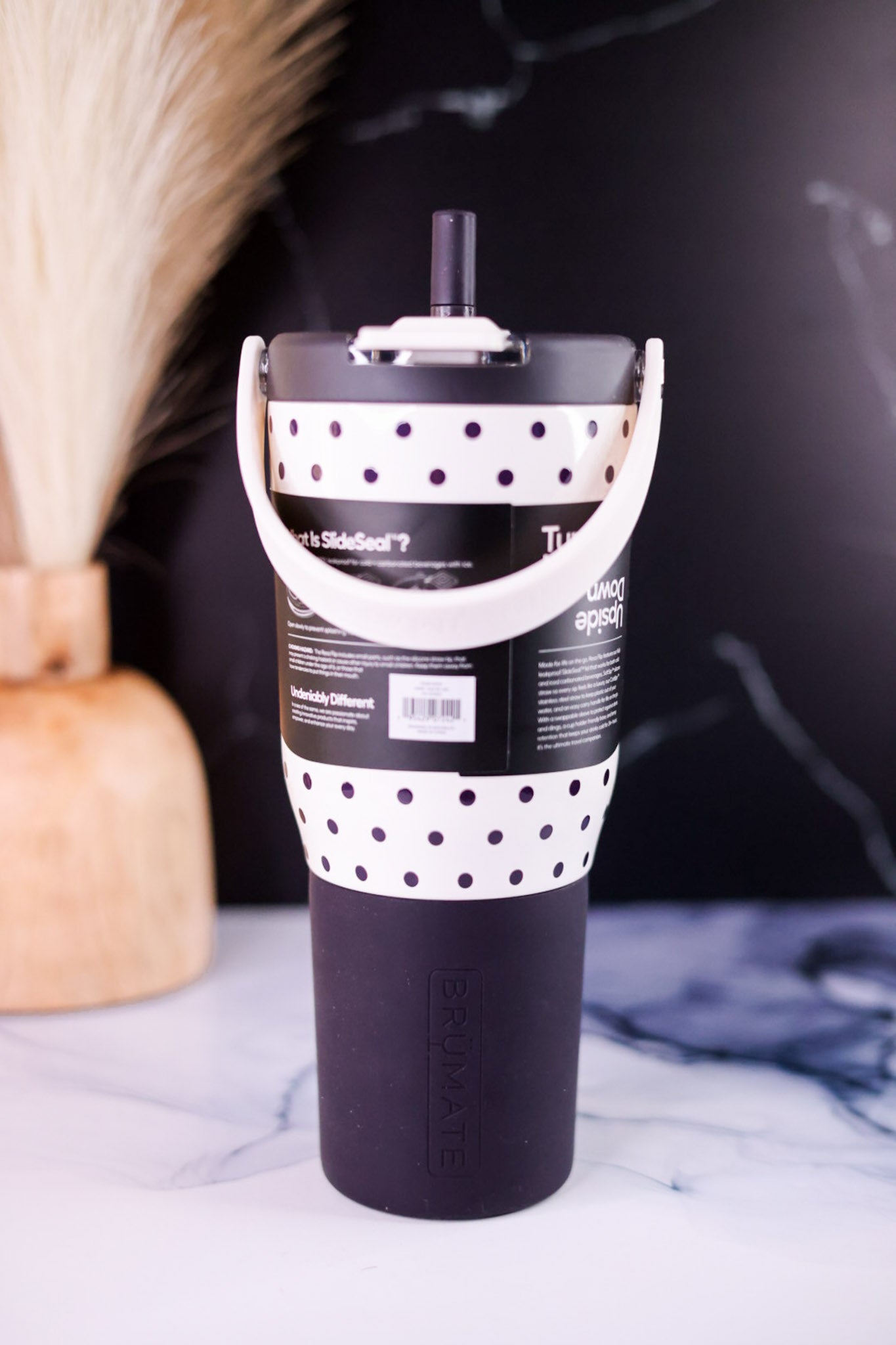 Brumate Polka Pearl 35oz Resa Flip Tumbler