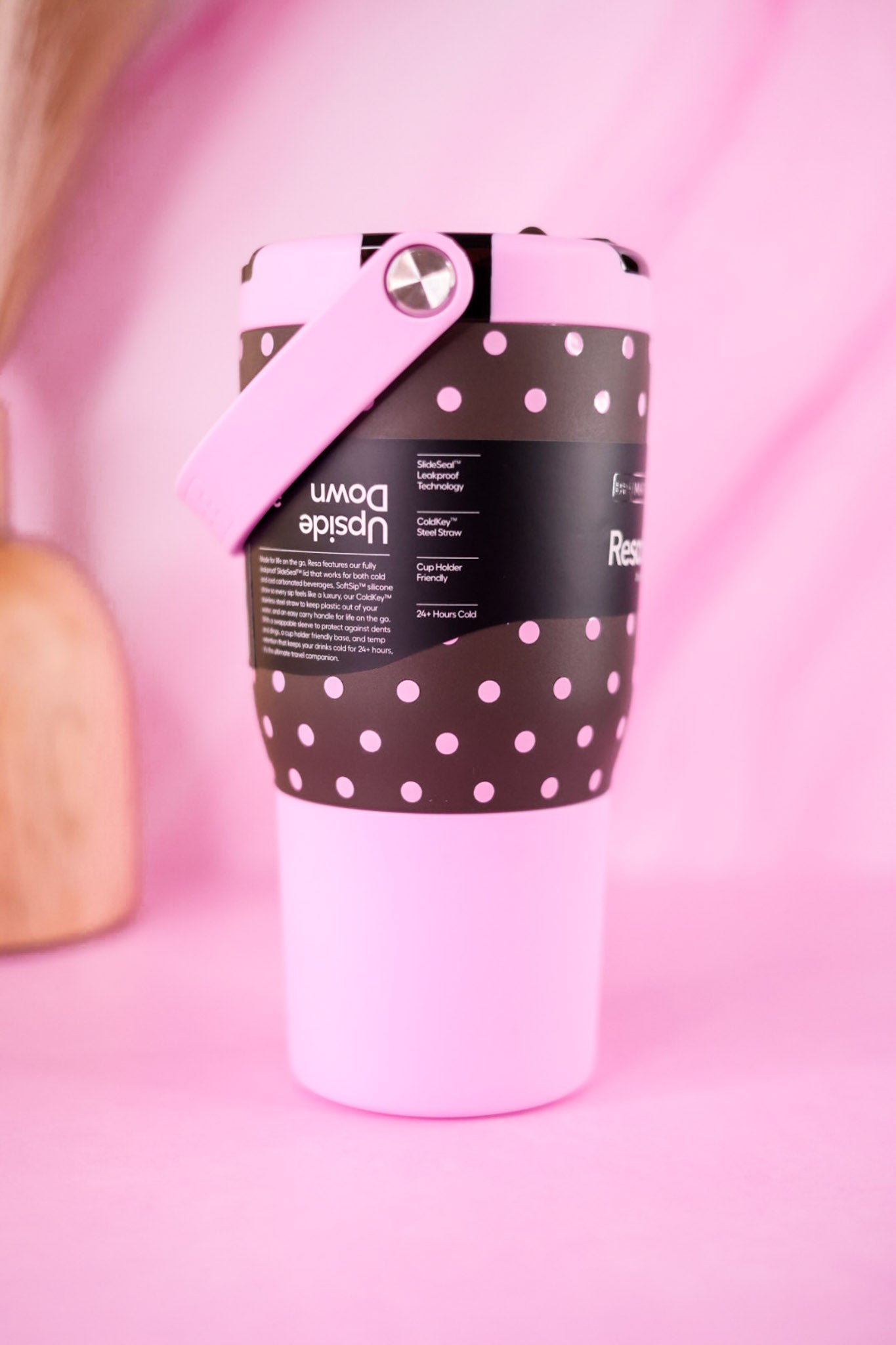 Brumate Mocha Dot 20oz Resa Flip Tumbler