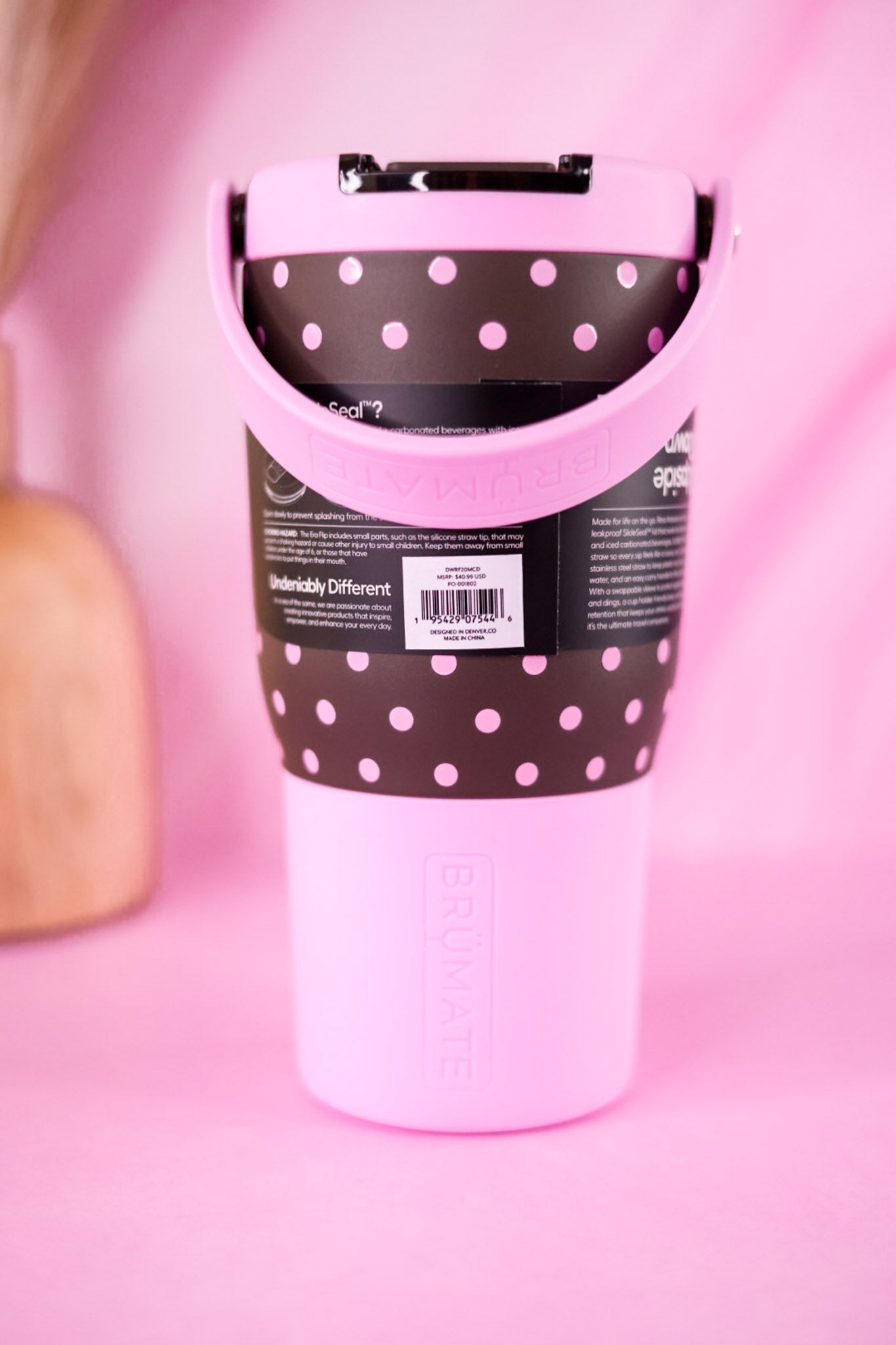 Brumate Mocha Dot 20oz Resa Flip Tumbler