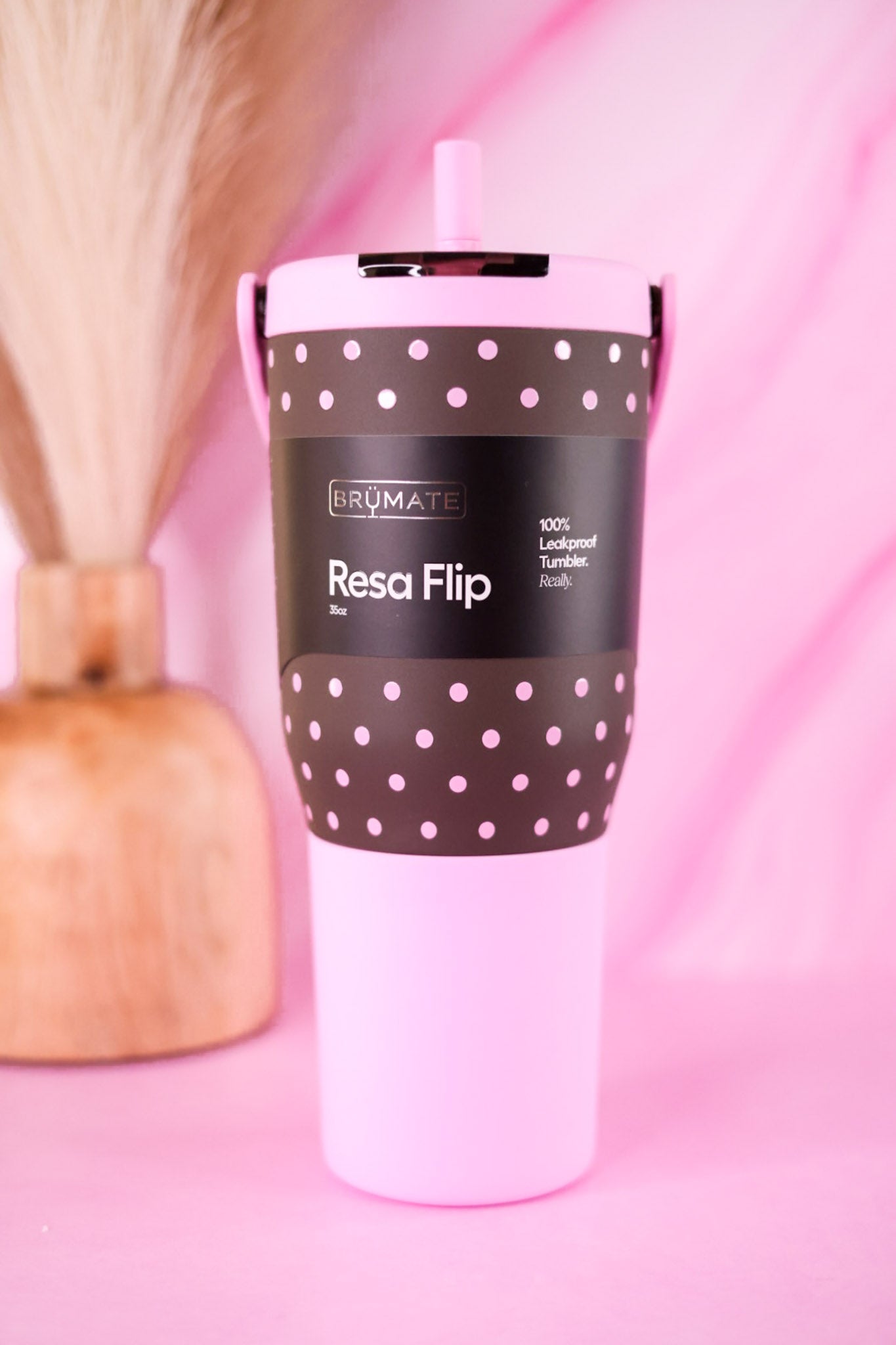Brumate Mocha Dot 35oz Resa Flip Tumbler