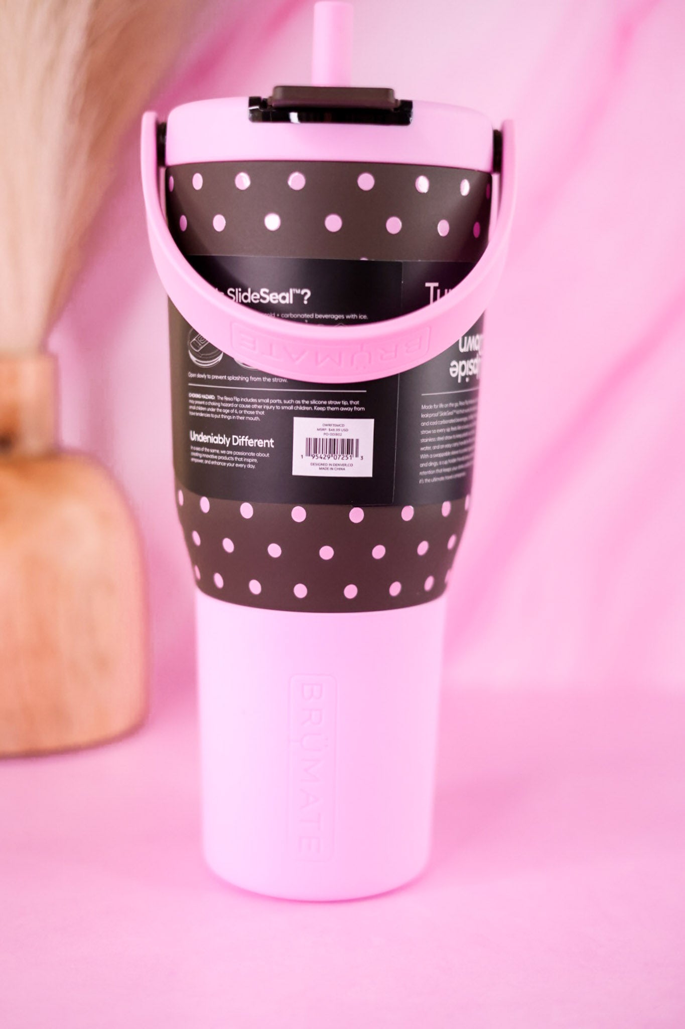 Brumate Mocha Dot 35oz Resa Flip Tumbler