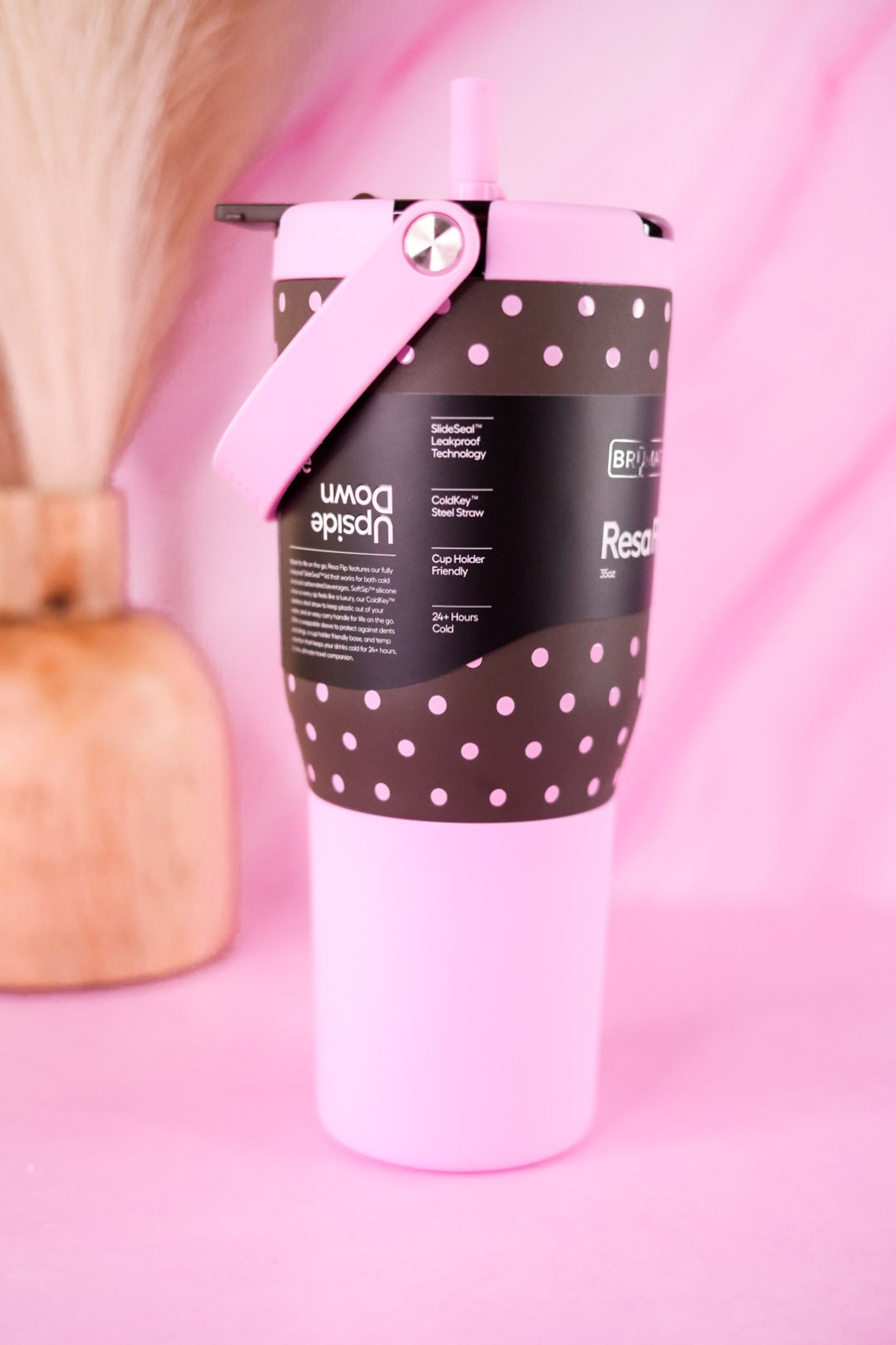 Brumate Mocha Dot 35oz Resa Flip Tumbler