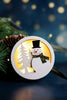 Lighted Snowman Round Ornament
