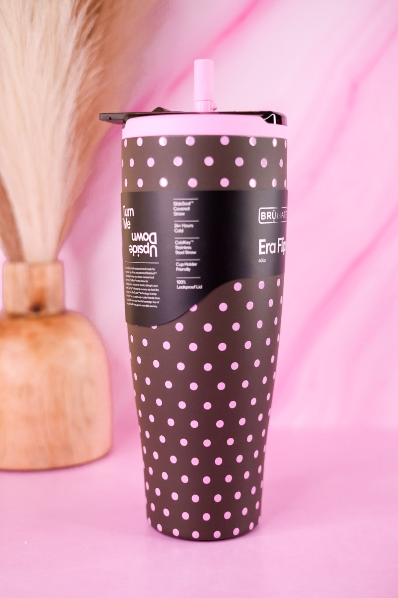 Brumate Mocha Dot 40oz Era Flip Tumbler