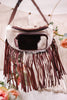 Cowhide Fanny Pack with Leather Fringe Detailing