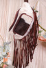 Cowhide Fanny Pack with Leather Fringe Detailing