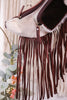 Cowhide Fanny Pack with Leather Fringe Detailing