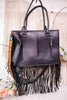 Cowhide and Turquoise Tote Bag with Hand Tooled Leather