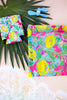 Lemon Print Beach Pouch Set