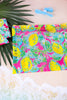 Lemon Print Beach Pouch Set