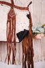 Cowhide Tote Bag with Leather Fringe and Accents