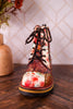 Rugup Brown Leather Studded Mixed Pattern Boots