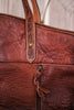 Cowhide Tote Bag with Leather Fringe and Accents